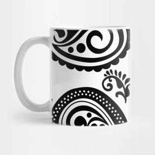 Mandala Pattern Black and White Halloween Fall Autumn Season Mug